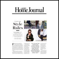 A page of the ladies home journal with pictures and text.